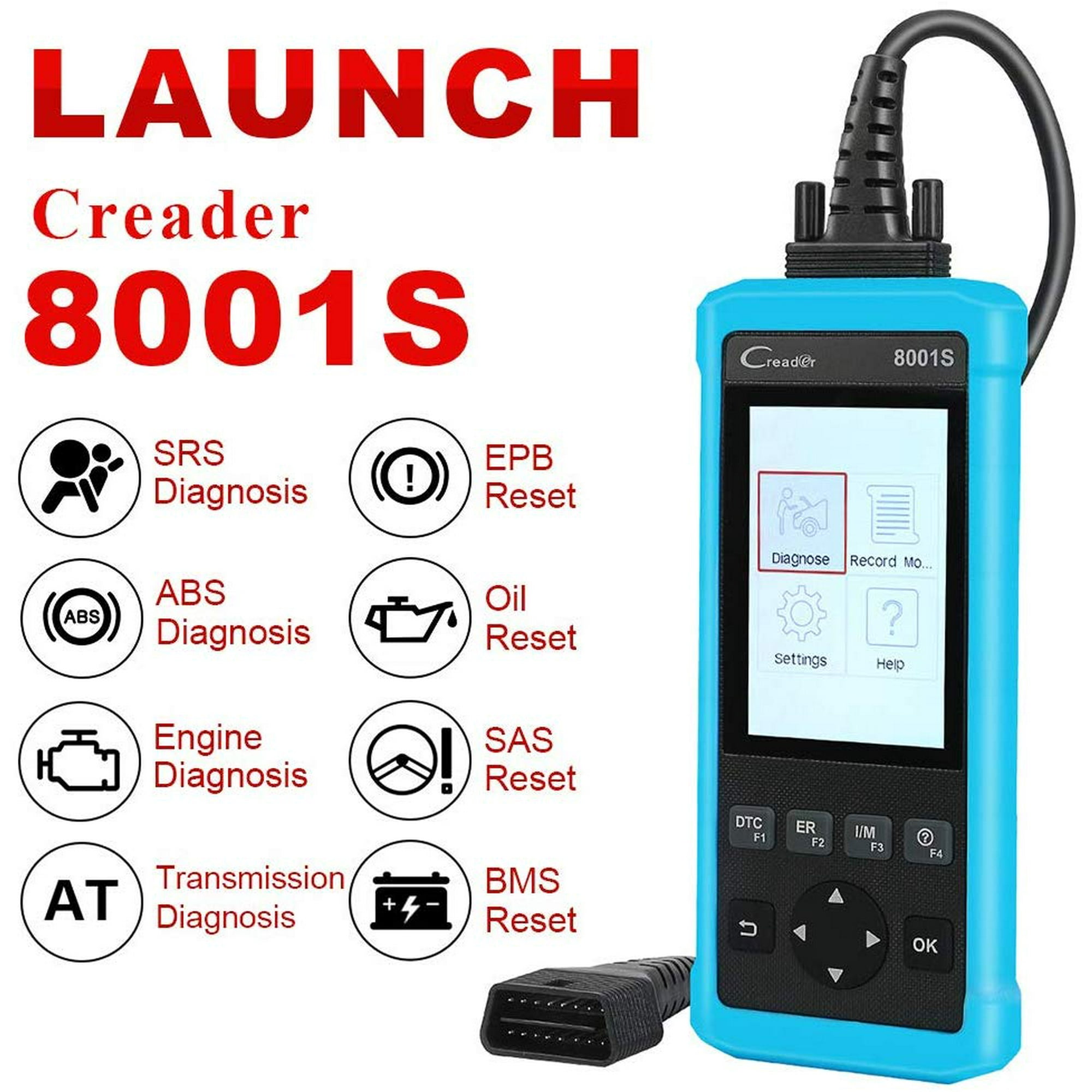 Launch CR8021 OBD2 Diagnostic Scan Tool Oil Service BMS EPB ABS SRS Reset Tools